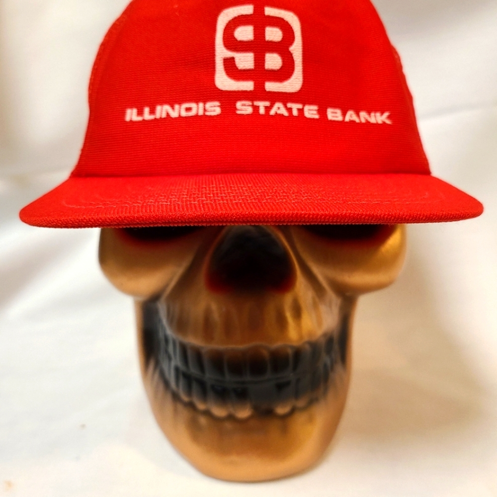Vintage 70's Illinois State Bank Snap Back cap